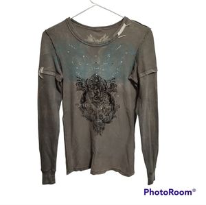 RARE Y2K Miss Me Jeans Long Sleeve Top
